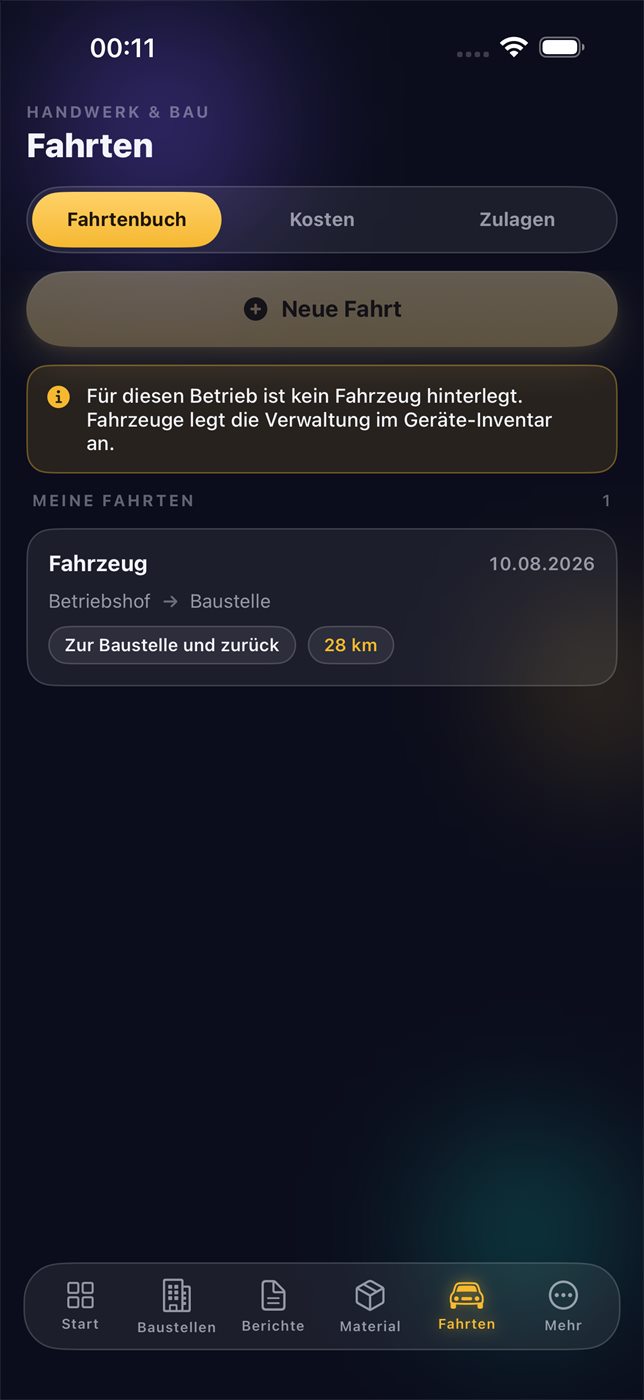 Das Fahrtenbuch.