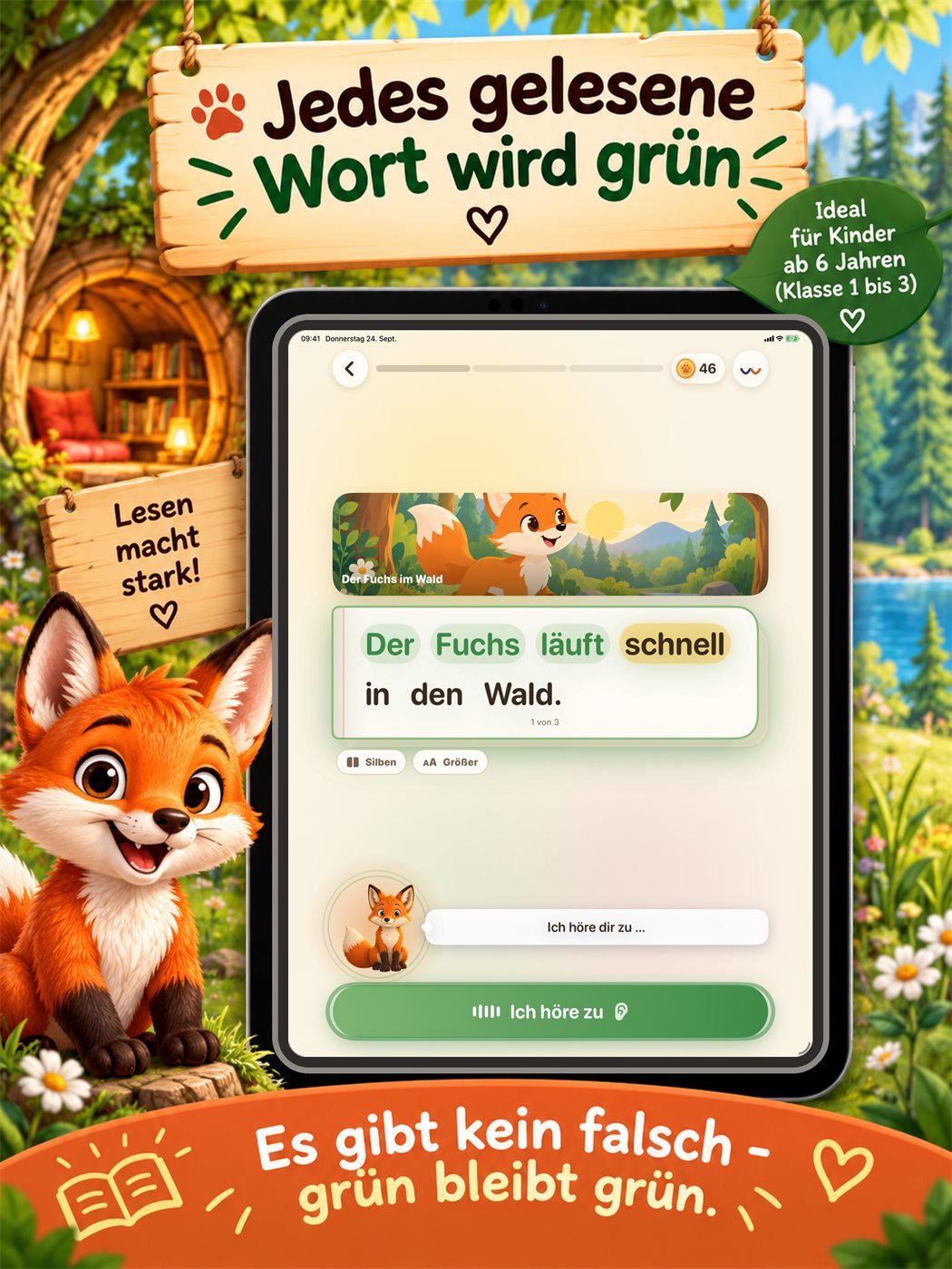 Auf dem iPad: mehr Platz für kleine Finger.